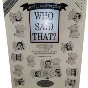 Crystal Lines Who Said That? Quiz Famous Quote Jigsaw Puzzle 504 Large Piece New